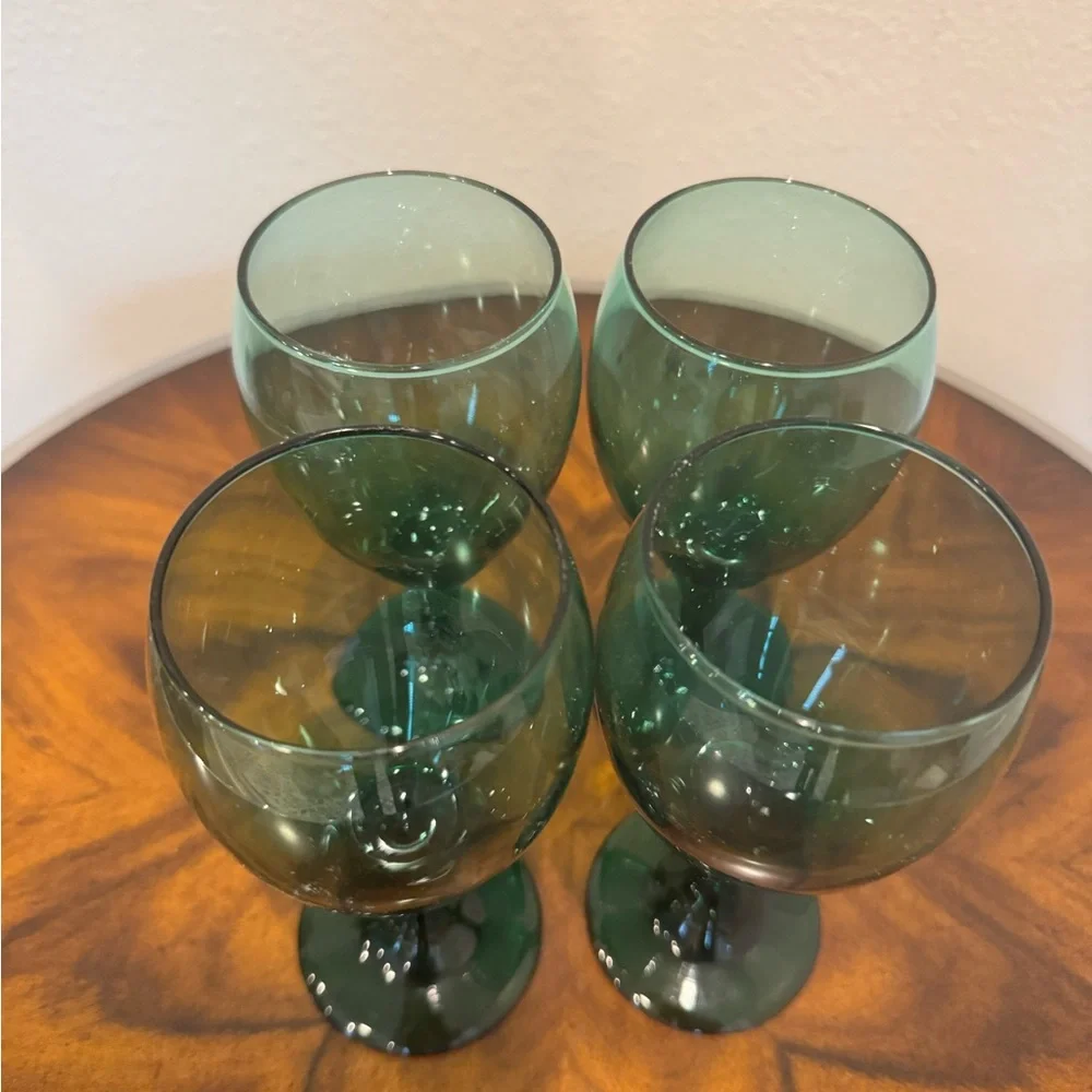 4 Vintage Libbey Juniper 12 Ounce Wine Glasses - Picture 3 of 6
